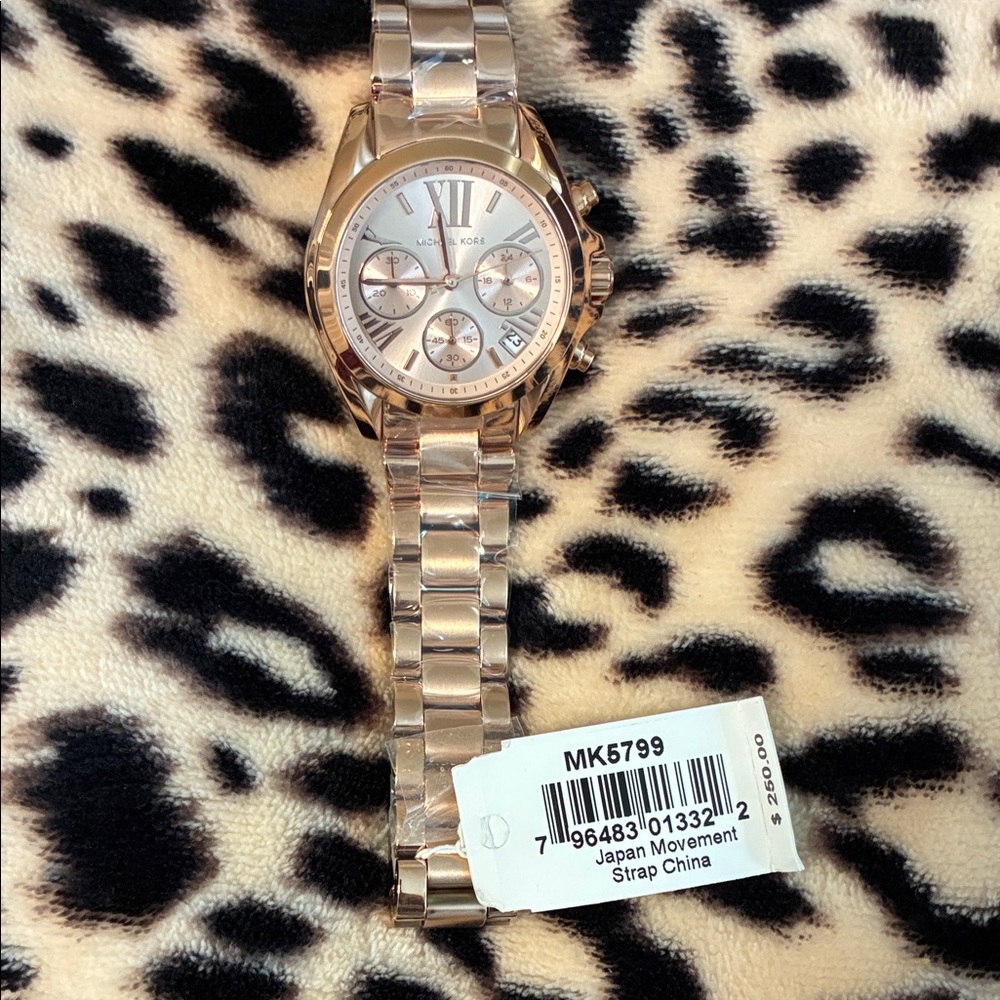 🌼 Michael Kors Rose Gold-Tone Women's Chronograph Watch 🌼